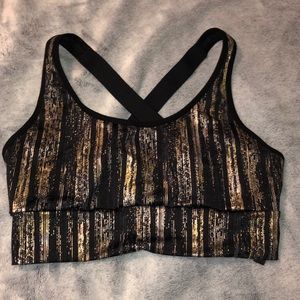 Victoria Sport sports bra black and gold